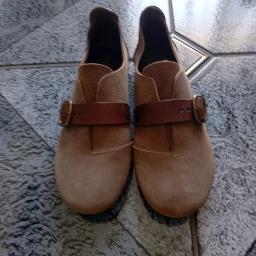 Pedro Garcia leather ballerina shoes like new, size 39, beige brown