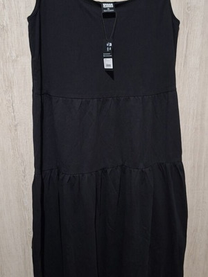 Maxi dress Urban Classics black cotton size XL new with tag