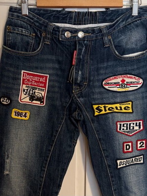 Dsquared Vintage αντρικό biker jeans μεταχειρισμένο, μπλε, νούμερο 30
