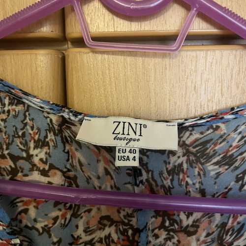 Zini floral set like new, airy fabric, blue multicolor