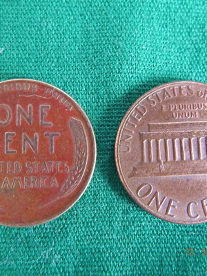 One cent used (1941 & 1984) in very good condition