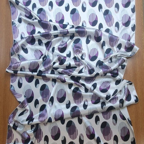 Satin silk printed pashmina scarf new 2 meters by 75 width