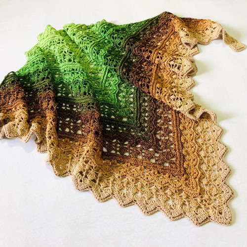 Knitted Vesna scarf new multicolor handmade