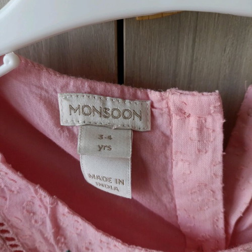 Pink Monsoon jumpsuit 4-5 years like new