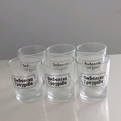 Rakija glasses like new, set of 6 Yambolska Grozdova