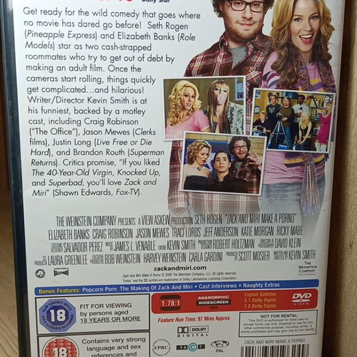 Zack and Miri Make a Porno DVD like new, English subtitles
