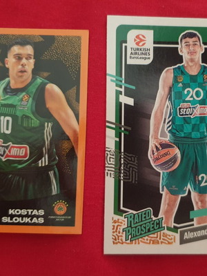 Kostas Sloukas and Alexandros Samontourov basketball cards new