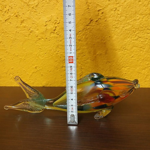 Blown Glass Fish used with colorful design