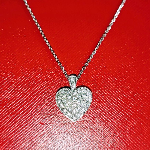 925 Jewelry Handmade Heart new, silver with zirconia and Swarovski chain