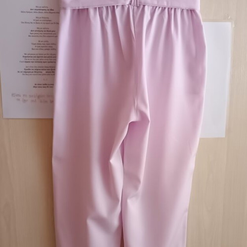 Pants like new, size M, purple with elastic waist and belt