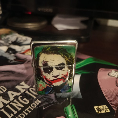 Vintage Joker Lighter Case used, collectible memorabilia