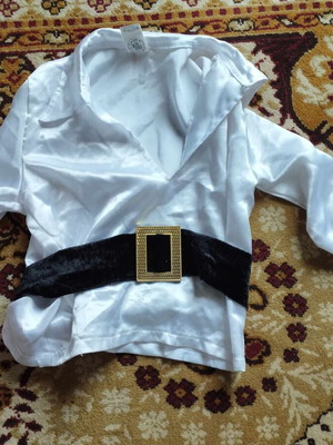Carnival pirate or knight shirt used, 8 years old with belt