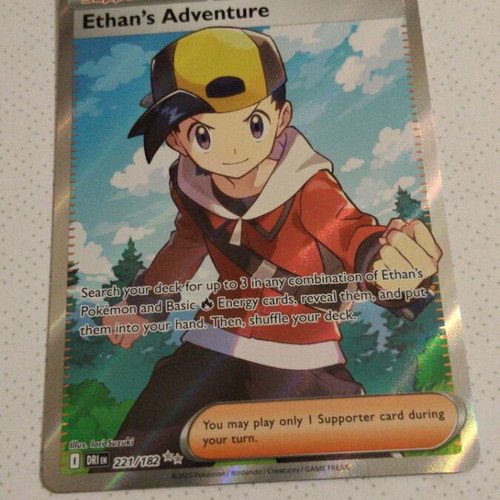 Ethan's Adventure Pokemon card like new 221/182