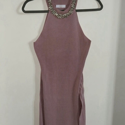 Halter Neck Maxi Dress like new, pink, one size