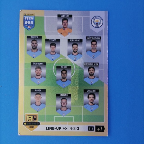 Manchester City football card like new