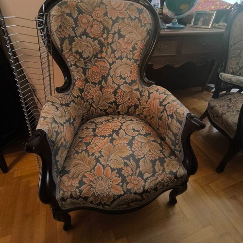 Armchairs like new, set of 4 living room chairs