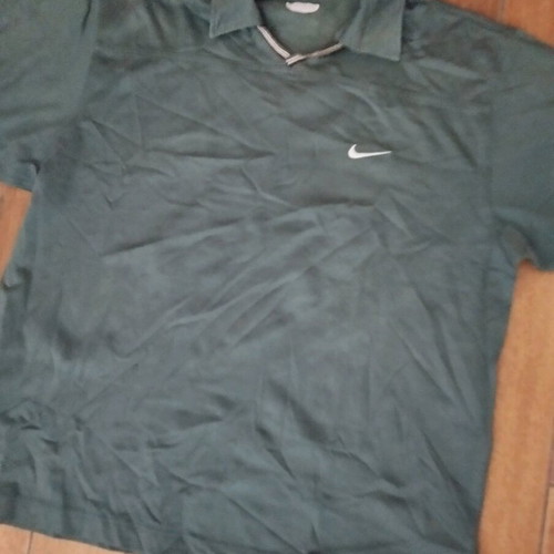 Nike Vintage Polo Shirt Large Used, Dark Green