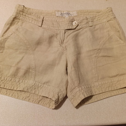 Anel beige linen shorts, safari style, size S