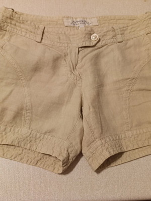 Anel beige linen shorts, safari style, size S
