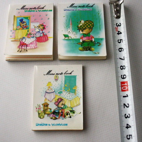 Vintage Don Don & Yuan Yuan memo note books new, pack of 3 from 1980s