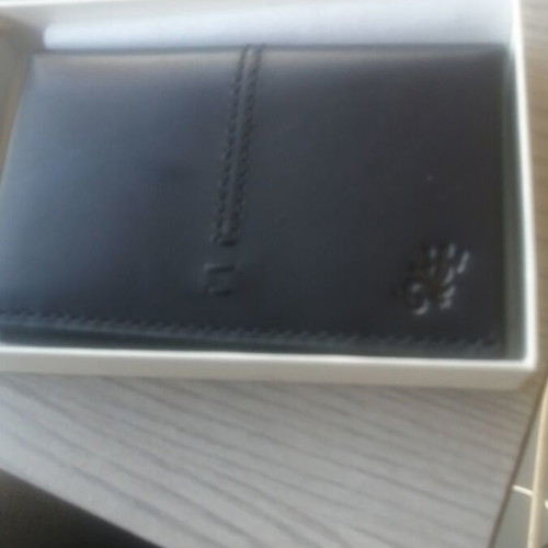 Agnes Voyage leather card holder new, black
