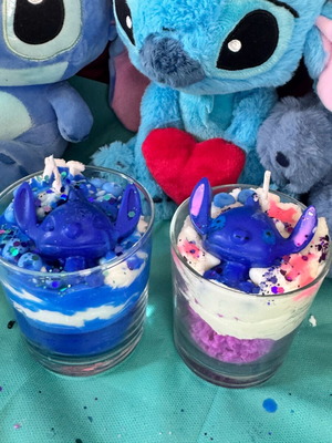 Candle Stitch scented candles new, set of 2