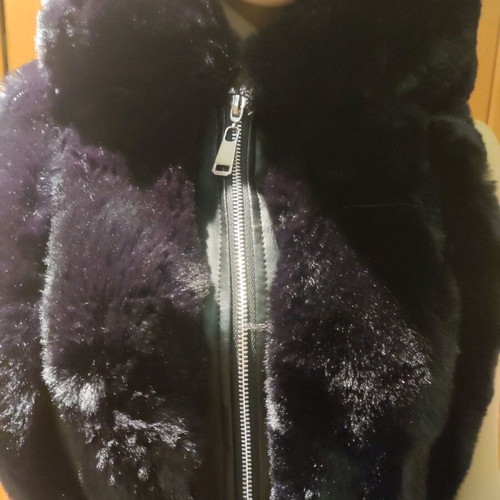 Faux fur γιλέκο με ζώνη και κουκούλα Celestino νέο, μέγεθος Μ