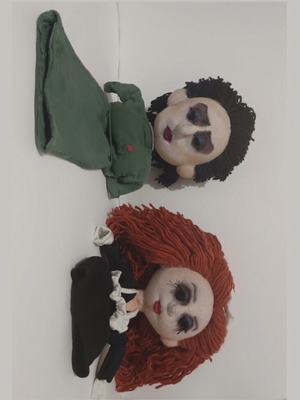 Χειροποίητες κούκλες The Rocky Horror Picture Show Frank-N-Furter και Magenta κατόπιν παραγγελίας