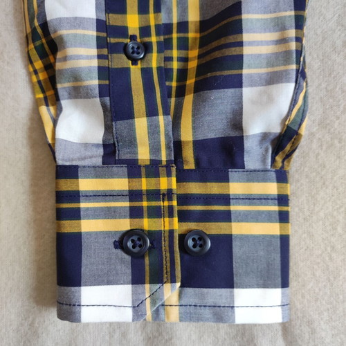 Nautica check shirt, size S fits M, blue and yellow