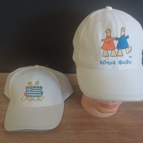 Olympic Games 2004 souvenir caps set like new, adult and child sizes