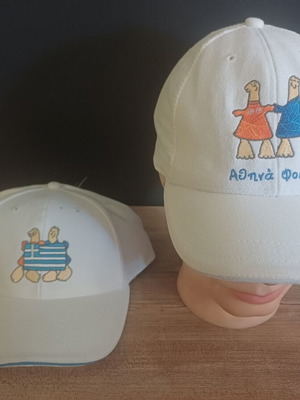 Olympic Games 2004 souvenir caps set like new, adult and child sizes