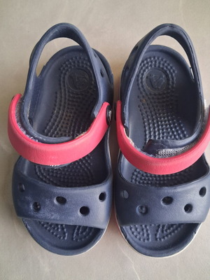 Crocs children's anti-slip sandals used, size C6 (22-23), blue and red