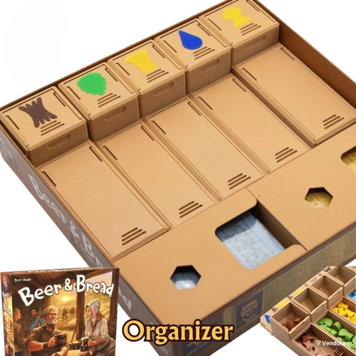 Beer and Bread Board Game Organizer new, 3D printed insert
