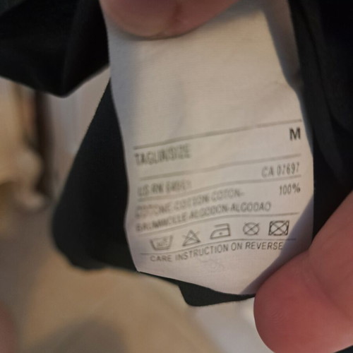 Sisley men's short-sleeve shirt size M like new, black cotton