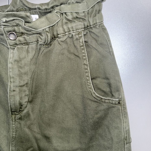 Zara γυναικείο λαδί τζιν με σούρα στη μέση, σαν καινούργιο, μέγεθος M