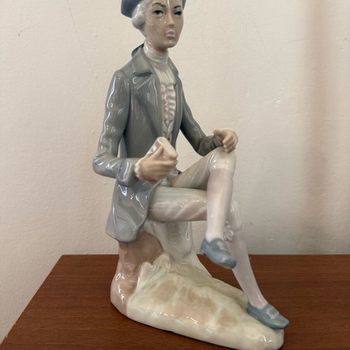 Porcelain handmade decoration like new, height 23 cm