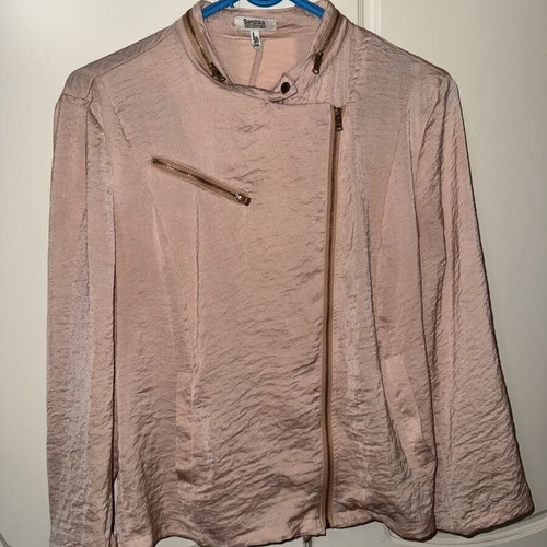 Bershka satin open pink jacket like new, size L