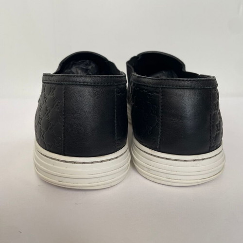 Gucci leather slip-on sneakers used, size 41.5, black