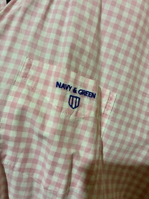 Navy Green men's shirt XL like new, pink