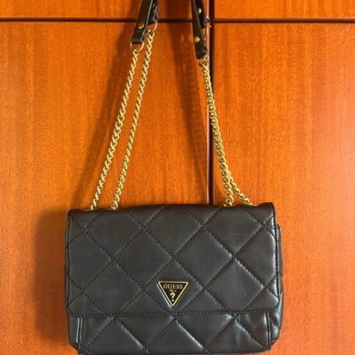 Guess shoulder bag, black, adjustable strap