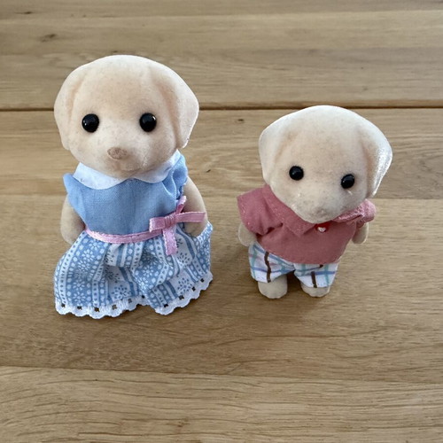 Sylvanian Families dog figures, set of 2 with clothes