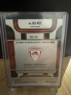 Panini Select Euroleague 2025-26 Sasha Vezenkov patch card numbered /49