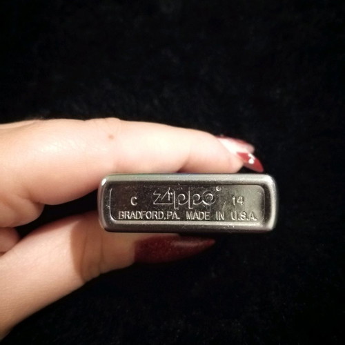Zippo lighter used, genuine with wick and flint