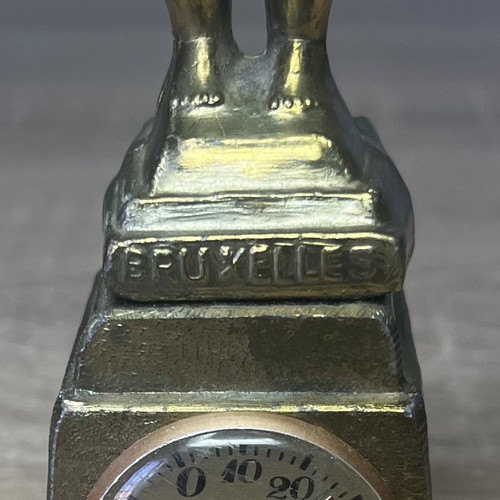 Brussels Thermometer used, vintage brass decorative item