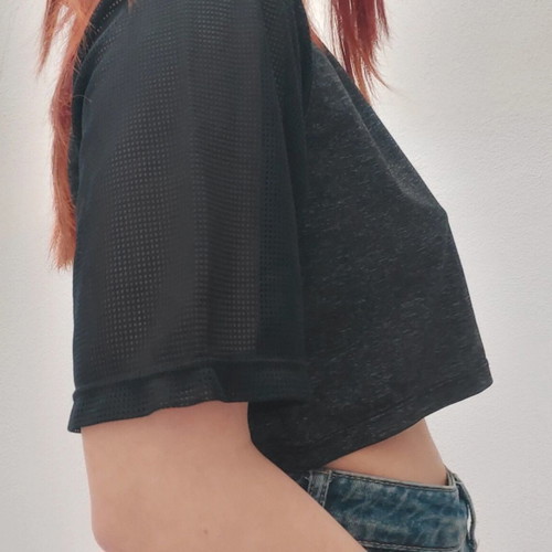 Shein Athletic Crop Top Small black like new