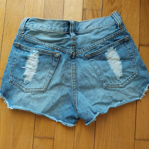 Minkpink blue shorts like new with frayed edges size S