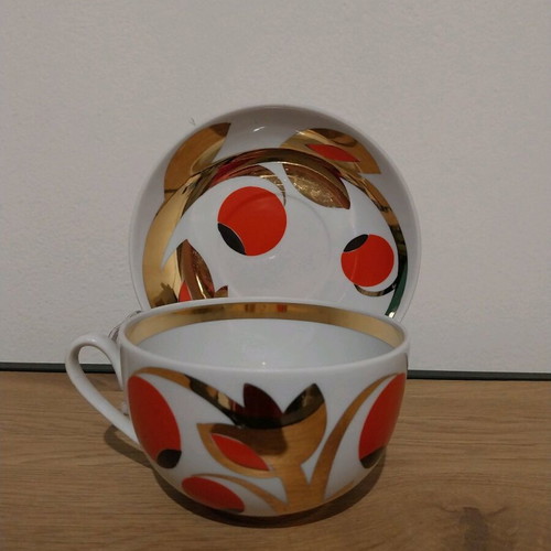 Dmitrov Verbilky USSR "Apples of Paradise" vintage tea set 1965-1991