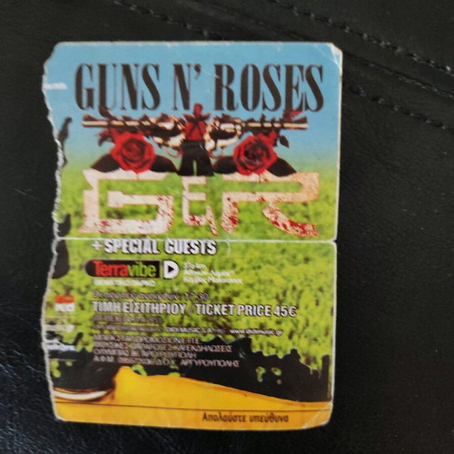 Guns n' Roses @ Terra Vibe 2006 Collectible ticket stub