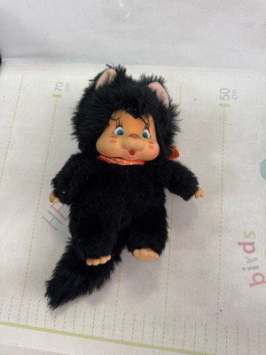 Monchhichi 1979 Nyamy Cat used plush toy 7 inch