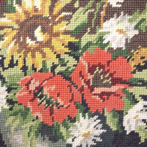 Gobelin vase with flowers from Germany, used